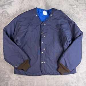 Workrite Nomex III Quilted FR Jacket Liner Men's 46 Blue Navy Snap Workwear